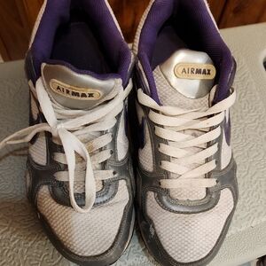 Nike Air Max Women's Sneakers - White, Gray, and Purple